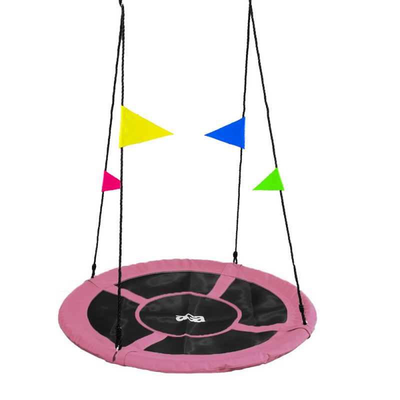 Aga Hanging swinging  circle 120 cm Pink with flags