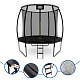 Aga SPORT EXCLUSIVE Trampoline 250 cm Black + safety net + ladder - II. QUALITY