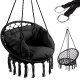 Aga Rocking chair Nest with backrest 80cm with cushions black