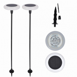 2x Solar Lamp 18 LED Stake - Multicolor