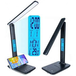 K711F LED DESK LAMP CLOCK THERMOMETER