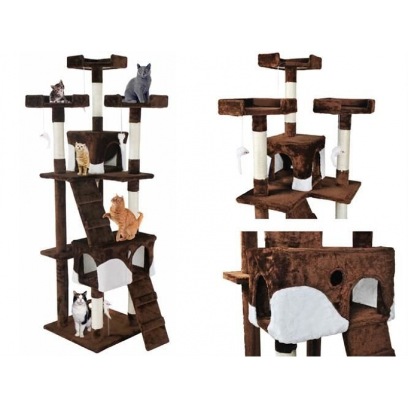 Aga Scratching post for cats 170 cm Brown and white