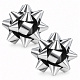 Aga 2x Ribbon 0.5 cm x 20 m + 6x Decorative Star Silver