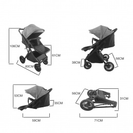 Aga Sports Stroller Black/Blue