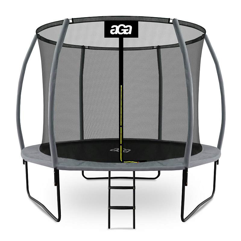 Aga SPORT EXCLUSIVE Trampoline 305 cm Gray + Safety Net + Ladder