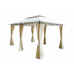 Garden Gazebo Beige 4x3m with 6 Side Walls 6DAZ276 - II. QUALITY