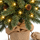 Aga Artificial Christmas Tree in a Pot 85 cm Snow-Covered with LED Lighting