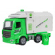 Garbage truck with light and sound function, green