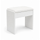Aga Dressing table with mirror and lighting + stool Matte white