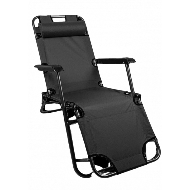 Waterproof Folding Garden Lounger Graphite 6DAZ176 - II. QUALITY