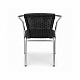 Aga Garden Chair RATAN Silver/Black
