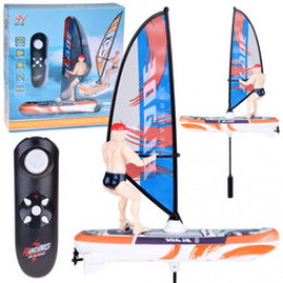 Remote-controlled glowing WINDSURFER floating with RC0740 universal remote