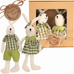 A couple of Easter bunnies in decorative packaging