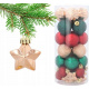 Aga Christmas Ornaments MIX 3-4cm 32pcs Red/Gold/Green