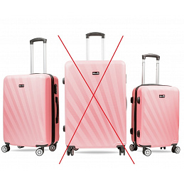 Aga Travel Luggage Set, size M + S Pink 6CZ031 - II. QUALITY