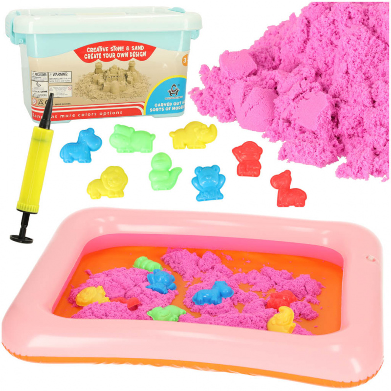 Aga Magic Liquid Sand 1kg + moulds + sandpit