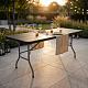 Aga Garden Folding Table 180x74x74 cm Black