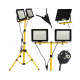 LED spotlight 2x100W + cable and tripod 170cm - cold white