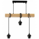 Hanging Ceiling Light LED Wooden Beam 3xE27 Chandelier Spring White