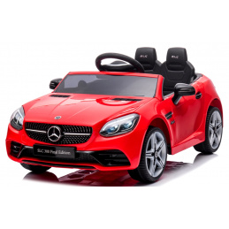 Mercedes SLC 300 red Foam wheels Eva, soft seat License Lithium-ion battery