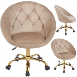 Elegant swivel chair RUNDO - beige