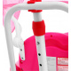 children's tricycle Elephant Pink + sounds + canopy + barrier + footrest + handle + runners + storage space