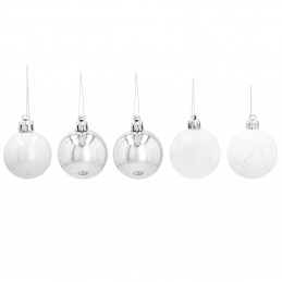 Aga Christmas Ornaments MIX 4cm 20pcs Silver