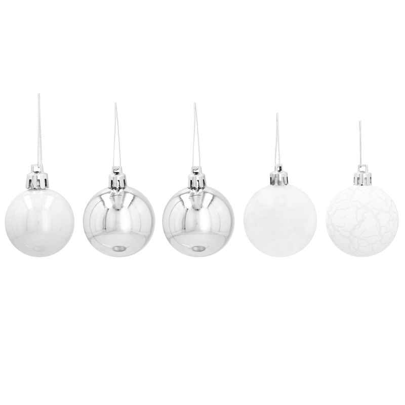 Aga Christmas Ornaments MIX 4cm 20pcs Silver