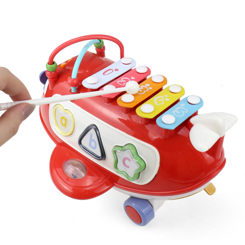 Aga4Kids Interactive Airplane with Xylophone Red