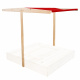 Aga Canopy for Children's Sandbox 120x120 cm Red