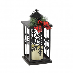 Aga Metal LED Christmas Lantern Black