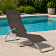 Aga 2x Garden Sun Lounger SIESTA Dark Brown