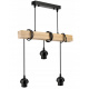Hanging ceiling light LED wooden beam 3xE27 loft cup