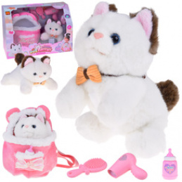 Soft KITTY with a heartbeat effect and bendable paws in a backpack ZA5593 universal