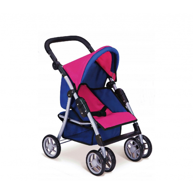 Doris Sports Stroller for Dolls 9352 Hot Pink 2 Blue