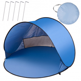 Large beach tent self-assembling automatic beach windscreen XL 146x146cm + cover