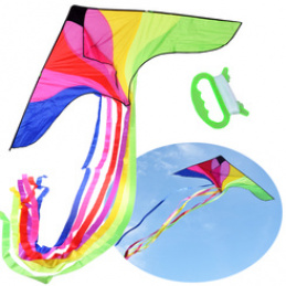 Large Lightweight KITE with colorful ribbons 190x100cm ZA5571 universal