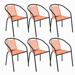 6 x Garden Chair Bistro - String