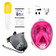 Aga Full-Face Snorkeling Mask S/M White/Pink