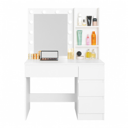 Aga Dressing Table with Mirror and Lighting Matte White