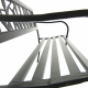 Aga Metal Garden Bench 125x53x77 cm