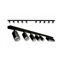 Ceiling spot light VIKI SILVER - 10xGU10 - black