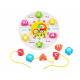 Wooden educational clock with sorter ZA3608