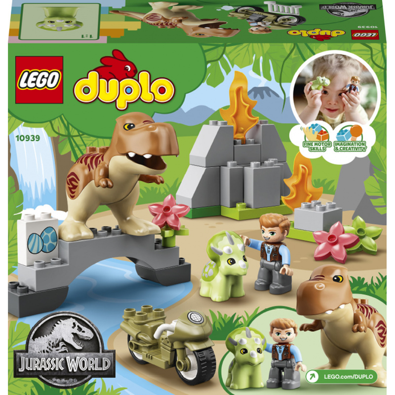 LEGO® DUPLO® Jurassic World™ 10939 T-Rex and Triceratops on the run