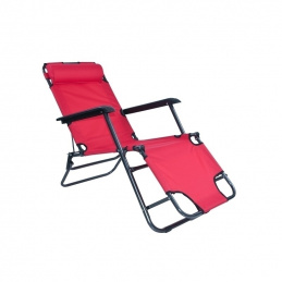 L66B GARDEN LOUNGER 3 POSITIONS. RED