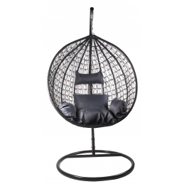 Aga Hanging armchair ORTA MR4200B-DG Black/Dark grey