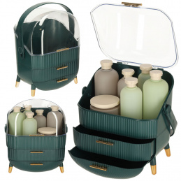 Green cosmetic organizer cabinet