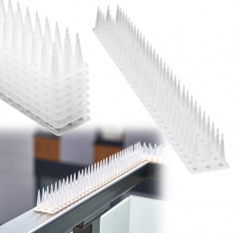 Spikes for pigeons bird stopper plastic dense white 8pcs. 43 cm