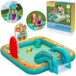 Bestway Inflatable Playground RETRO Slide + Sprinkler + Balls 53164 Universal