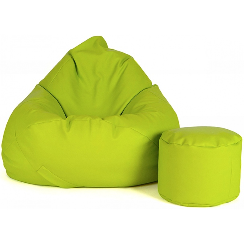 Aga Sofa bag XXXL + footrest Lime green